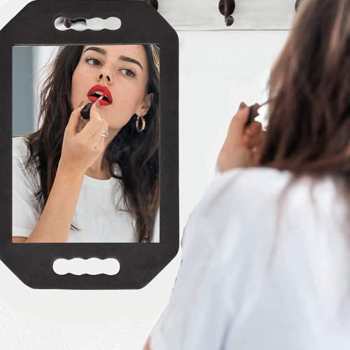 Large Rectangular Hand Mirror with Double Handle X799