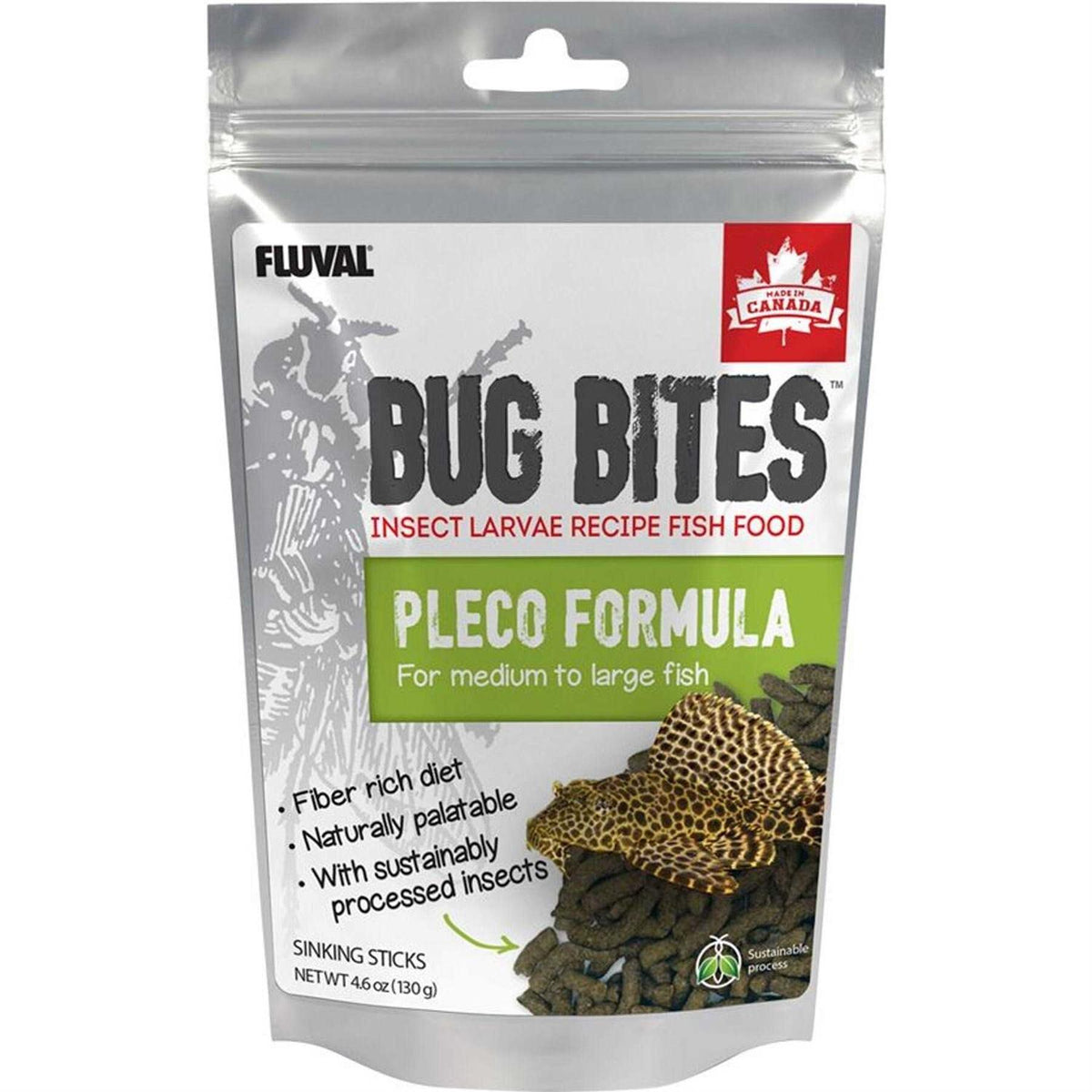 Bug Bites Pleco Formula Sticks for Medium-Large Fish X521327