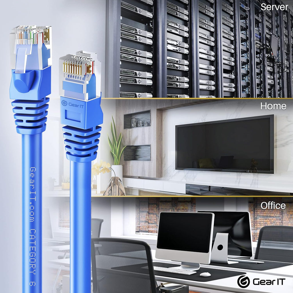 Cat6 Ethernet Cable 1 ft (100-Pack) Blue C166872