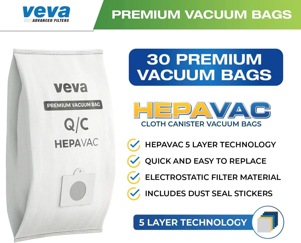 30 Pack HEPA Vacuum Bags Type Q Cloth Bag Y811