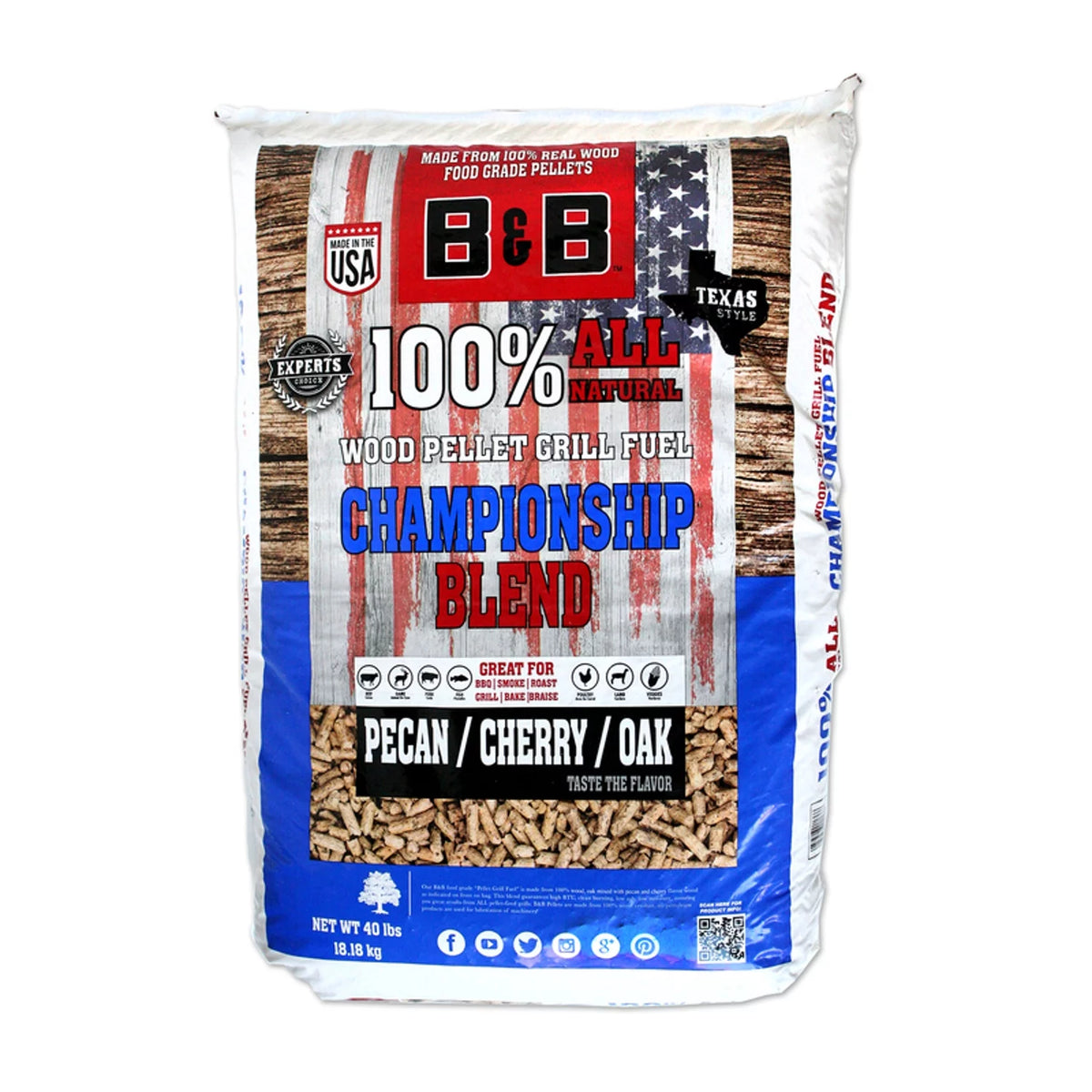 Food Grade Wood Pellets, 40 lb bag J735981