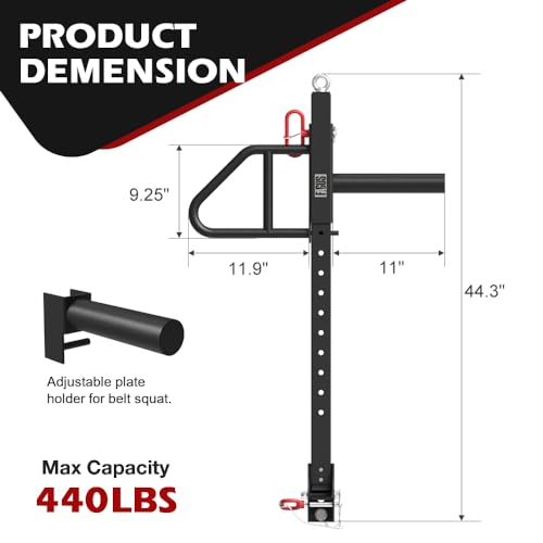 Folding Wall Mounted Squat Rack with Pull-Up Bar I4779