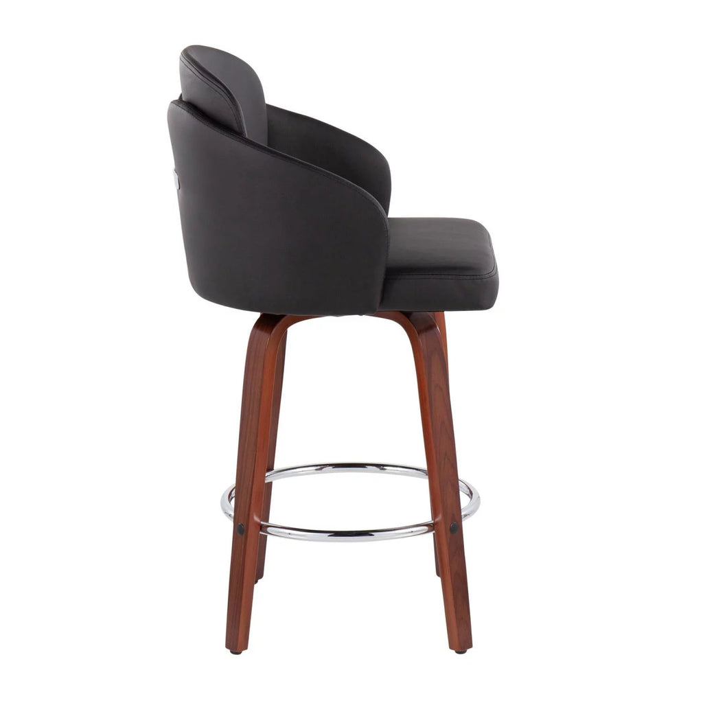 Faux Leather Counter Stools Set Of 2 L18618