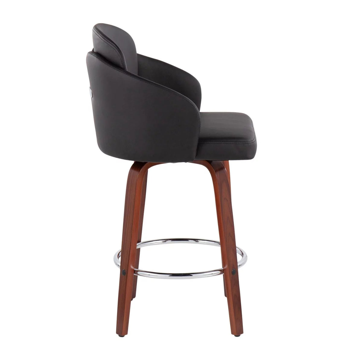 Faux Leather Counter Stools Set Of 2 L18618