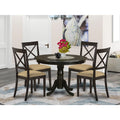 Round Cappuccino Kitchen Table Set U155