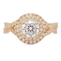 14K Yellow Gold Halo Engagement Ring Y536584