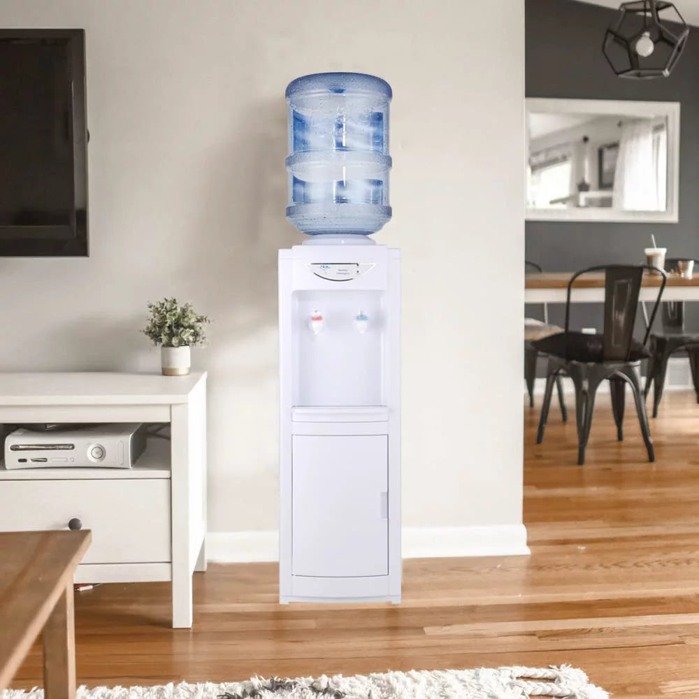 White Hot & Cold 5 Gallon Water Cooler Dispenser with Children Safety Lock X996