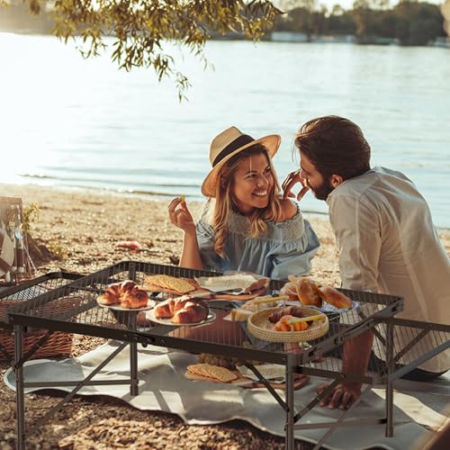 Folding Grill Table with Adjustable Height D261830