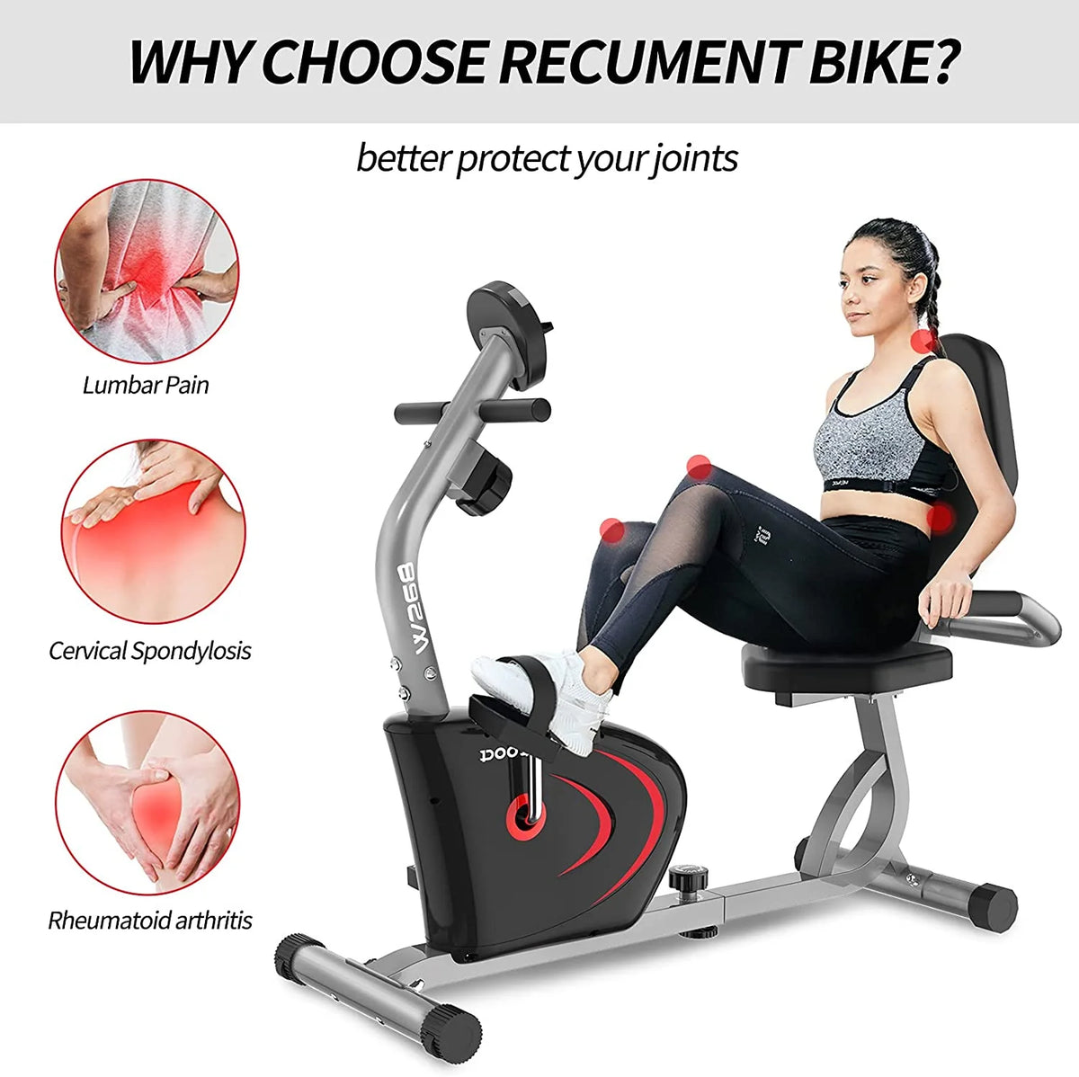 Recumbent Exercise Bike Magnetic Resistance P35921
