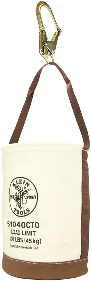 Canvas Bucket with Leather Bottom D177