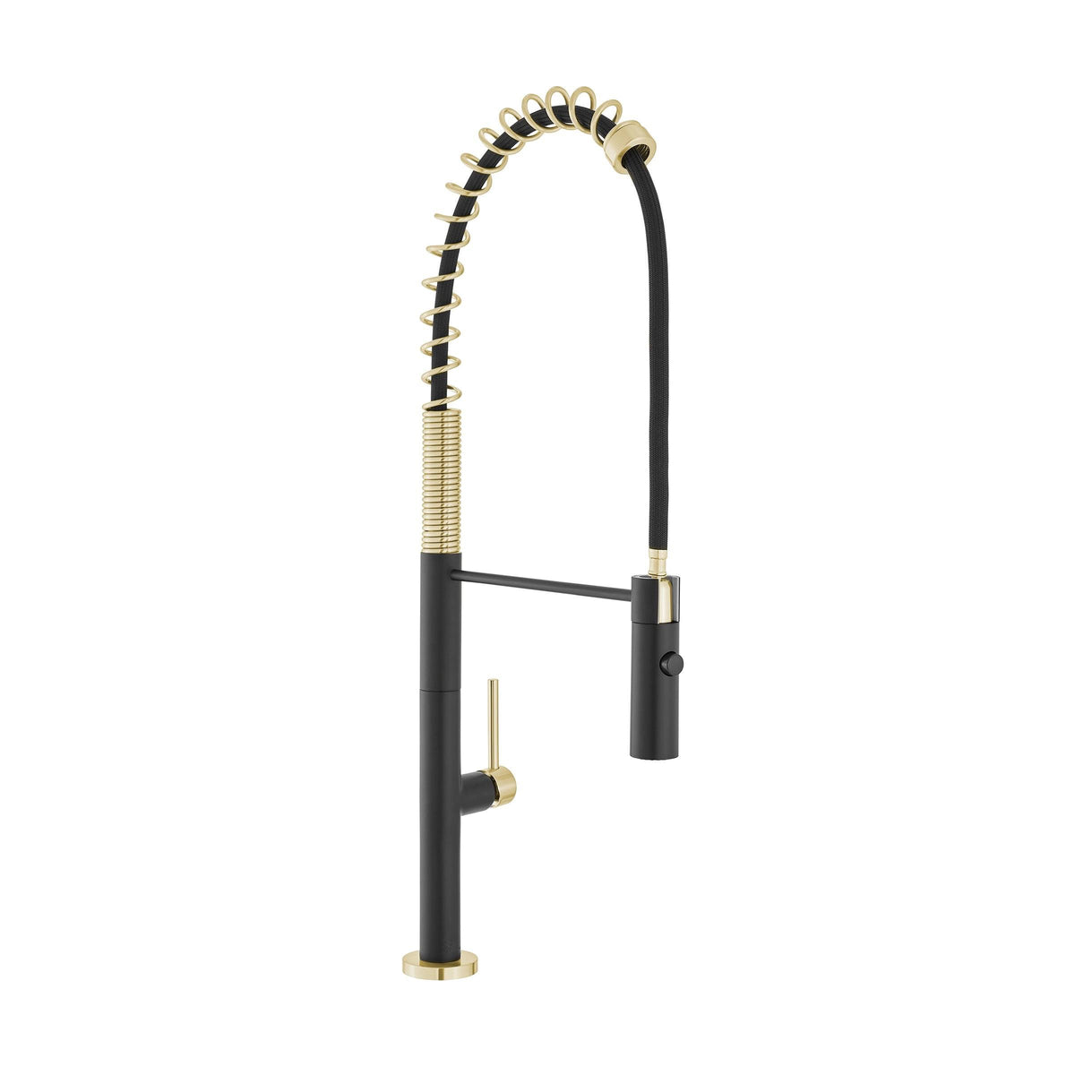 Brushed Gold/Black Pull Out Single Handle Kitchen Faucet L8788