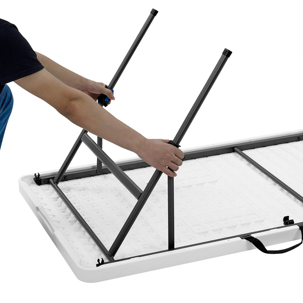 White 8 Foot Folding Plastic Table M2305