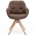 Brown Upholstered Swivel Armchair T7794