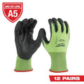High Visibility Level 5 Cut Resistant Polyurethane Dipped Work Gloves 12-Pack T612378