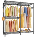 Black Metal Freestanding Closet Storage Organizer H3067