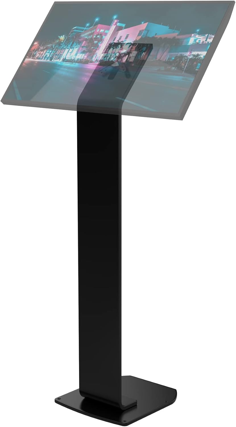 Black Heavy-Duty VESA Compatible Floor Stand Kiosk K35830