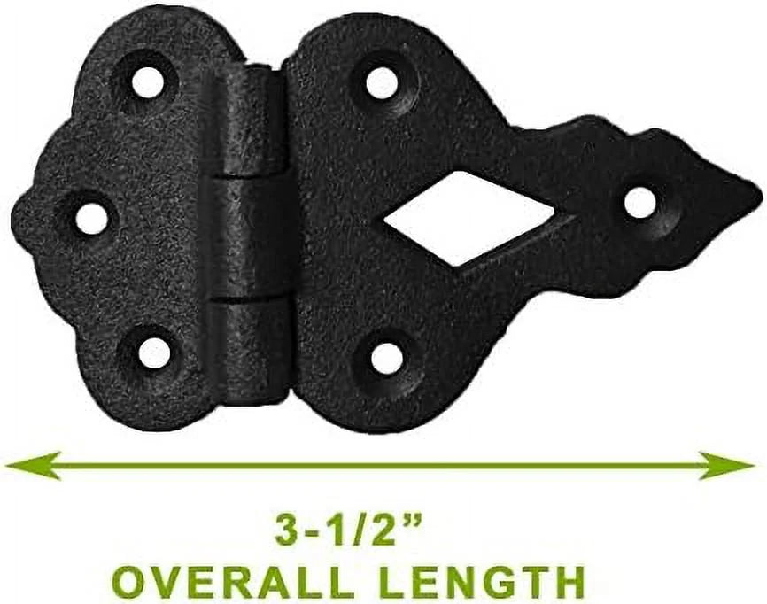 Black Wrought Iron 3/8 In. Offset Cabinet Hinge, Pack Of 4 S417575