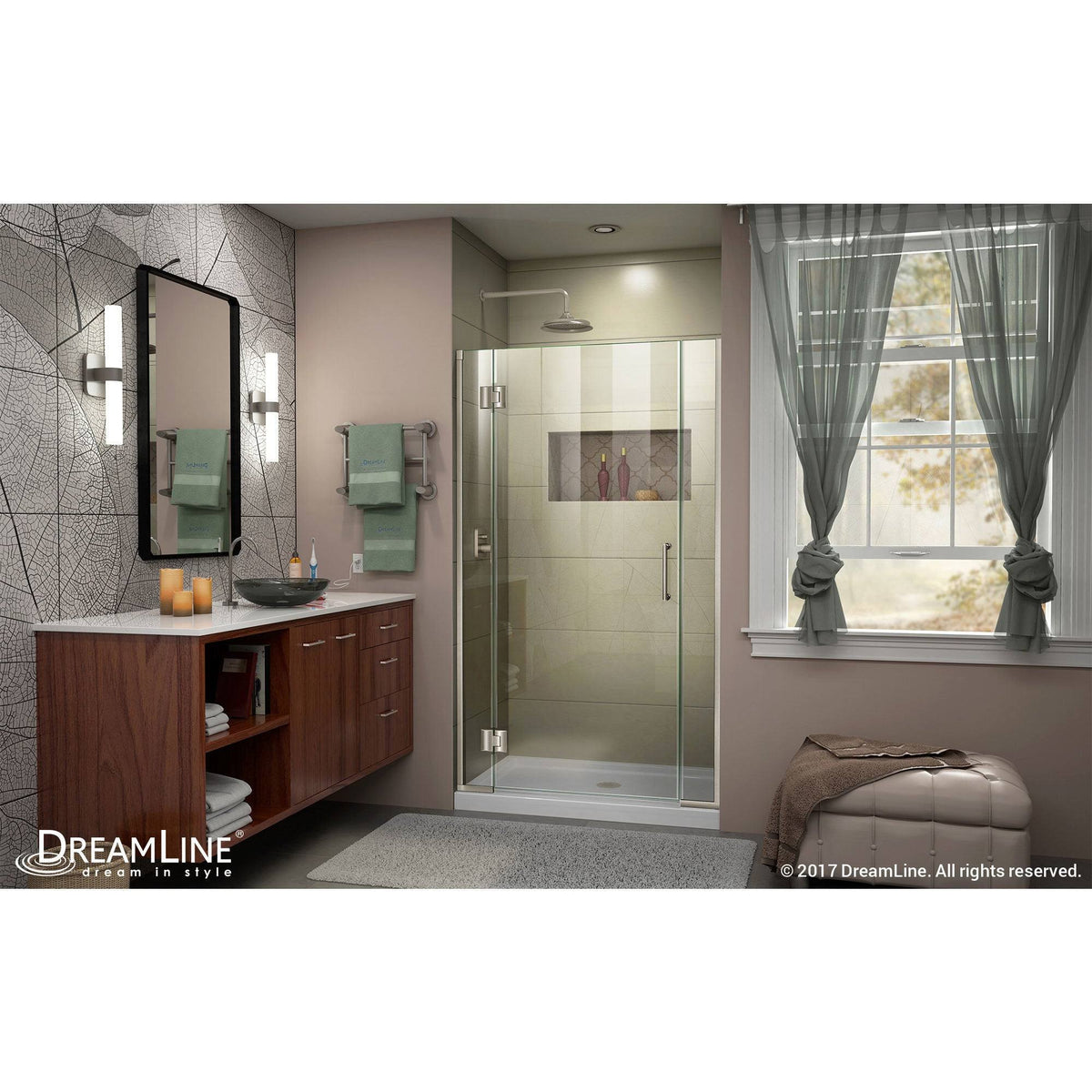 72 x 29 in. Chrome Hinged Shower Door U22072