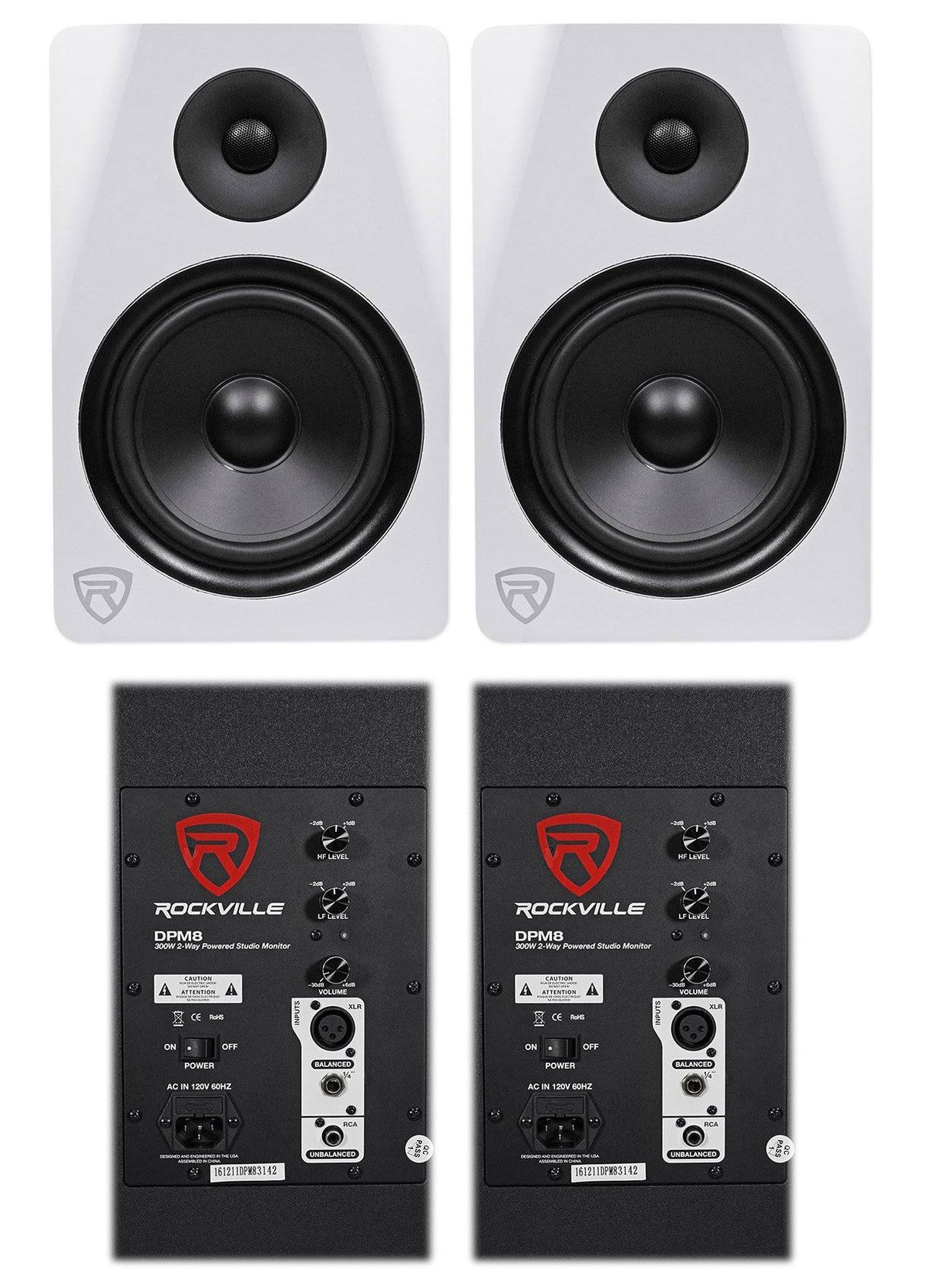 8" 600 Watt Active Studio Monitor Speakers U236561