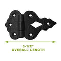 Black Wrought Iron 3/8 In. Offset Cabinet Hinge, Pack Of 4 S417575