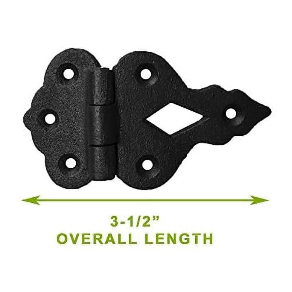 Black Wrought Iron 3/8 In. Offset Cabinet Hinge, Pack Of 4 S417575