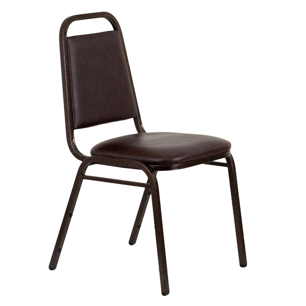 4 Pack Brown Vinyl Stacking Banquet Chair M625