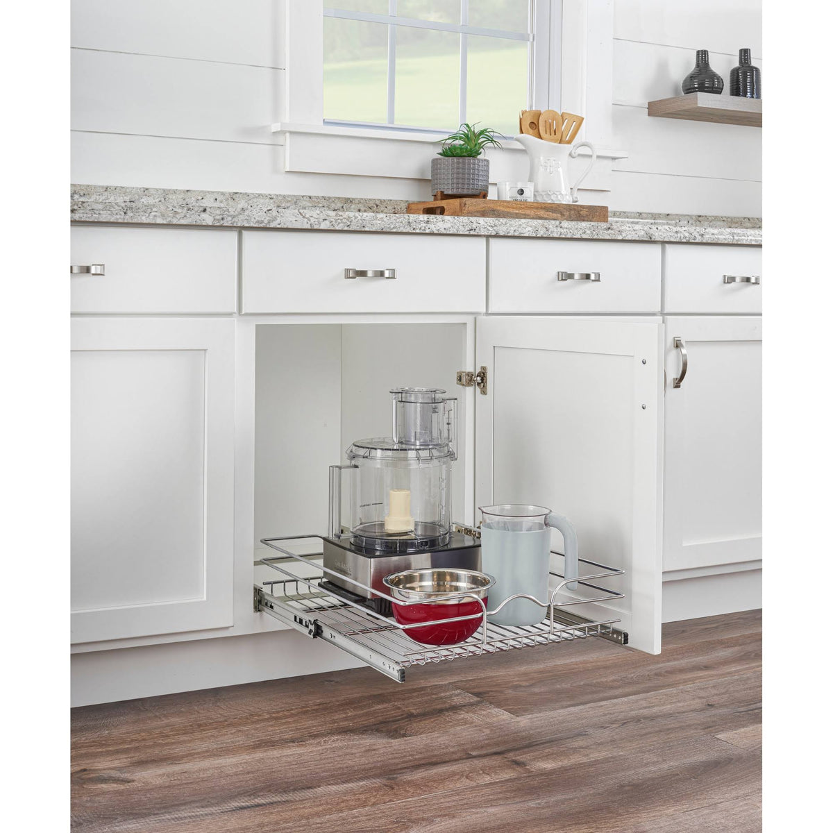 Single Kitchen Cabinet Pull Out Wire Basket M819