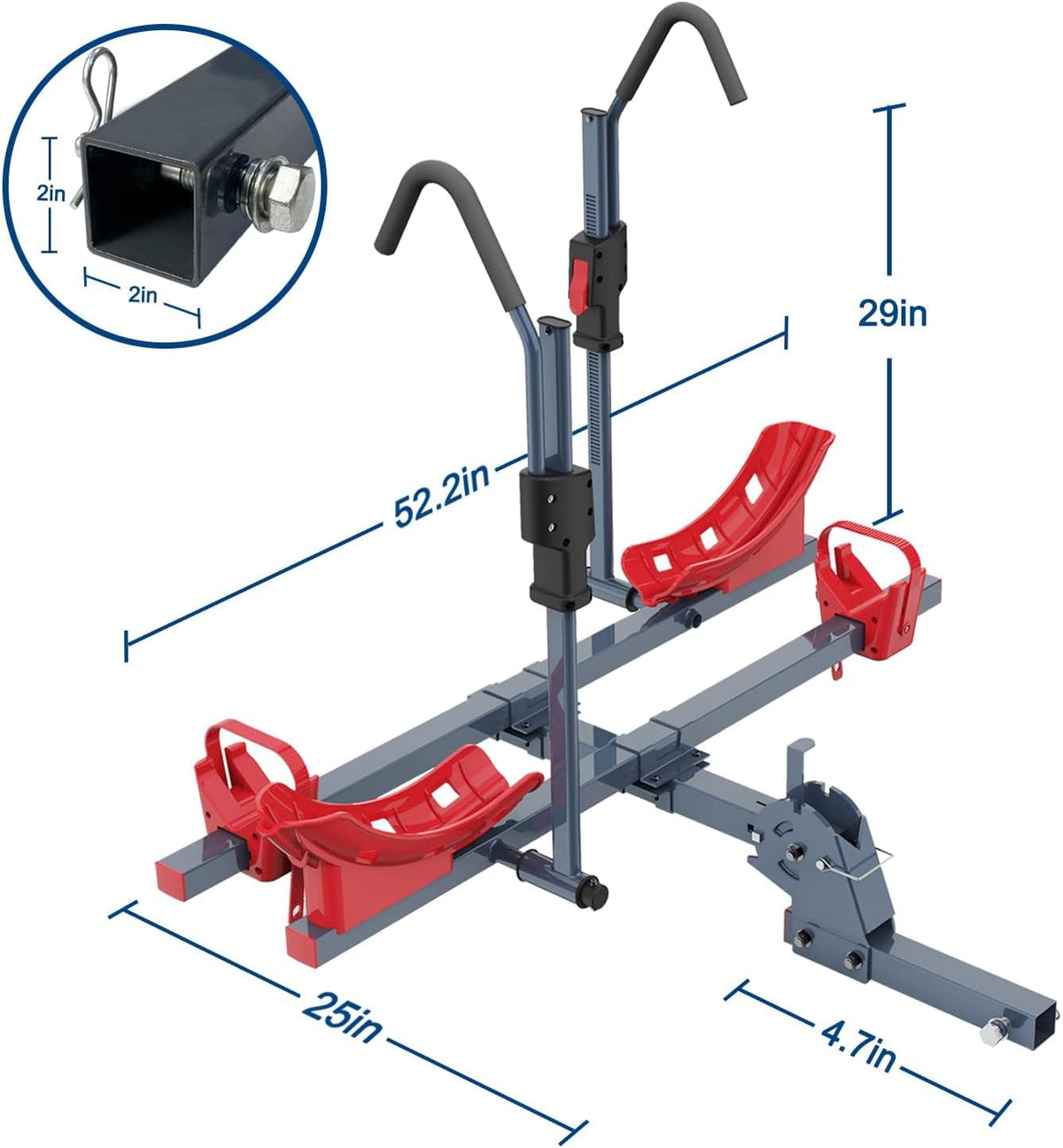 2'' Hitch Bike Rack 2-Bike 132 lbs Capacity with Smart Tilting X417857