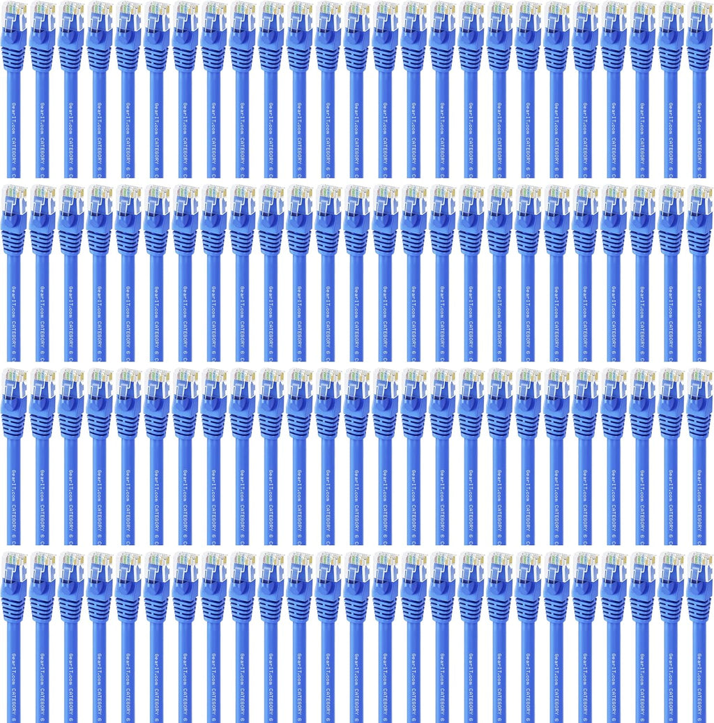 Cat6 Ethernet Cable 1 ft (100-Pack) Blue C166872