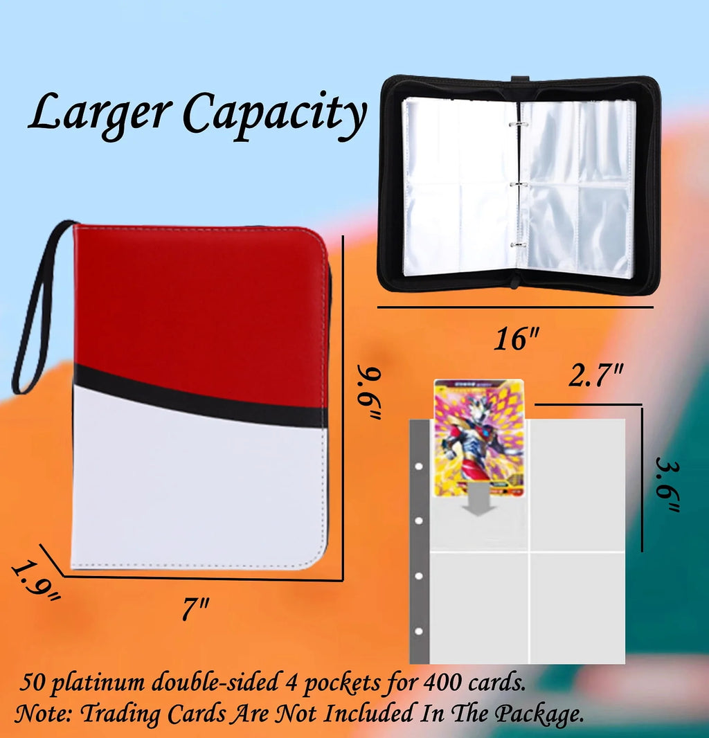 Black 4-Pocket Trading Card Binder Y7669