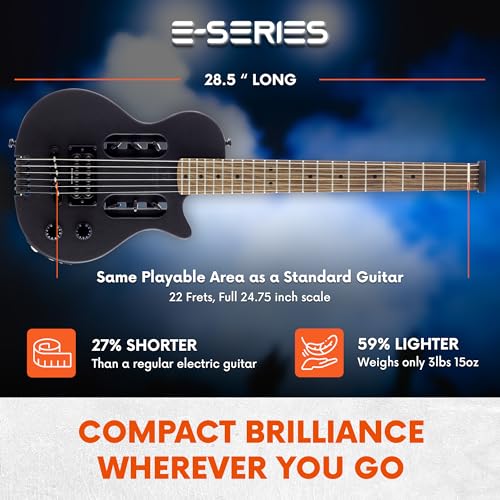 Black Matte Solid-Body Electric Guitar Q72616