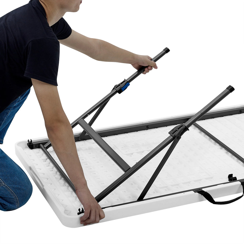 White 8 Foot Folding Plastic Table M2305