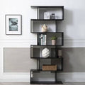 Black 6-Shelf Modular Bookcase J8581