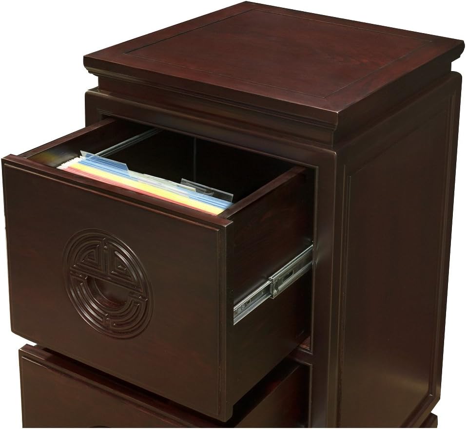 2 Drawers Dark Cherry File Cabinet H530035