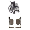 20 Inch Seat Folding Wheelchair with Legrests and Full Arms Y257690