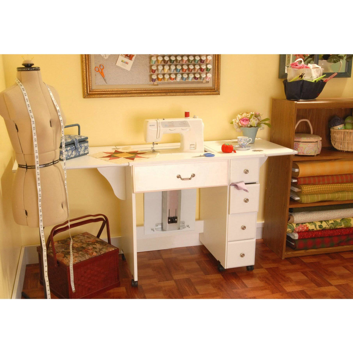 White Sewing Cabinet N678