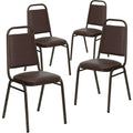 4 Pack Brown Vinyl Stacking Banquet Chair M625