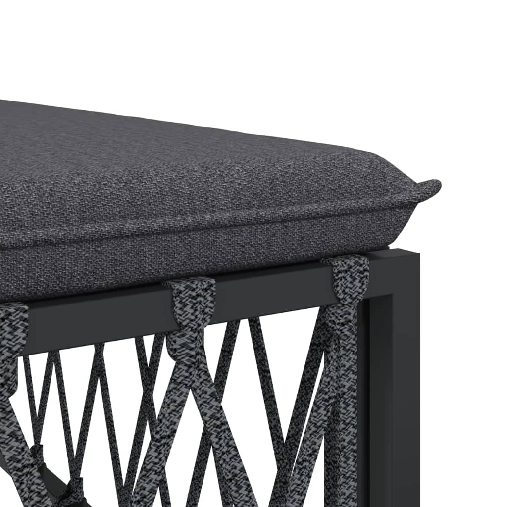 4 Piece Patio Set with Cushions Anthracite Steel R82458