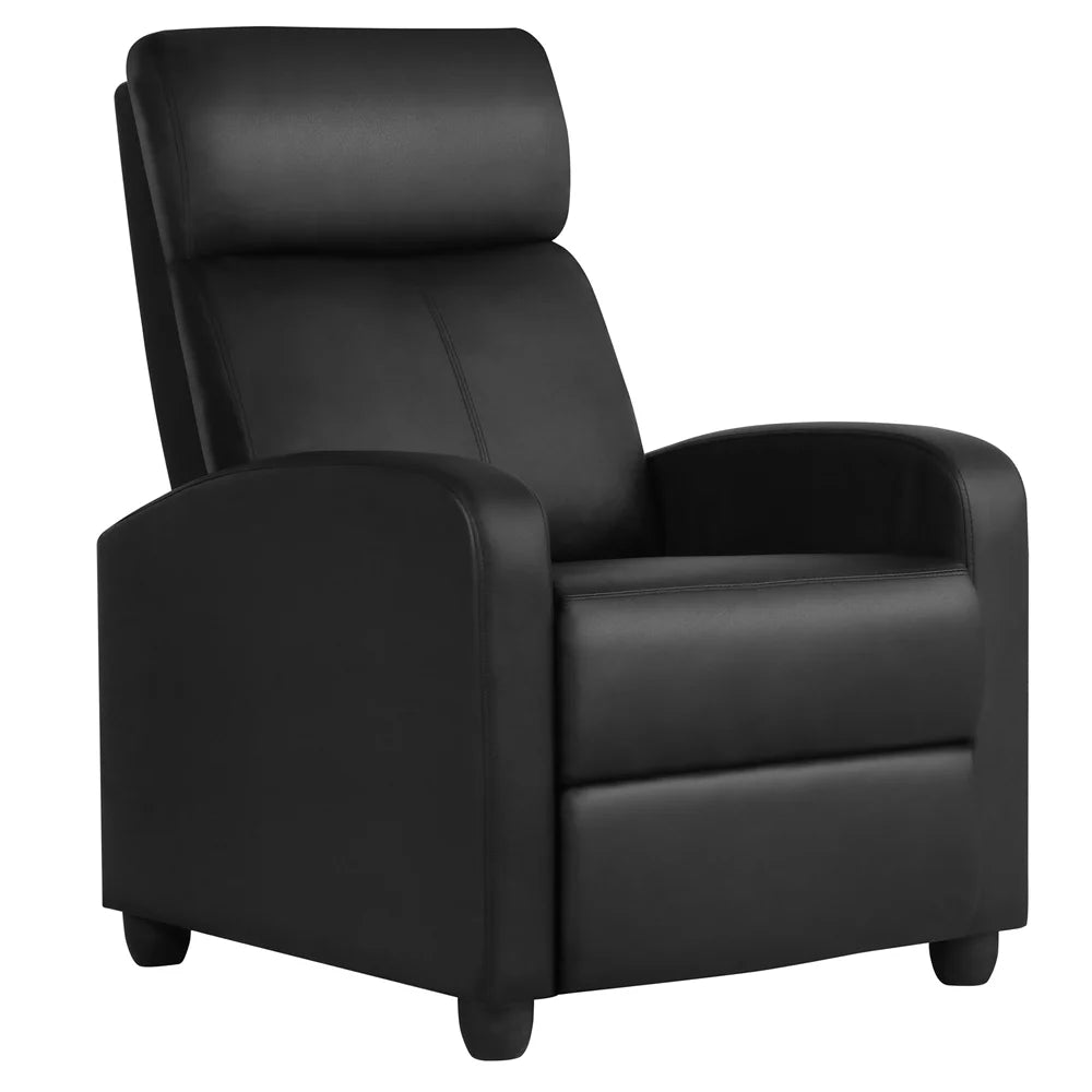 Faux Leather Push Back Recliner S39001