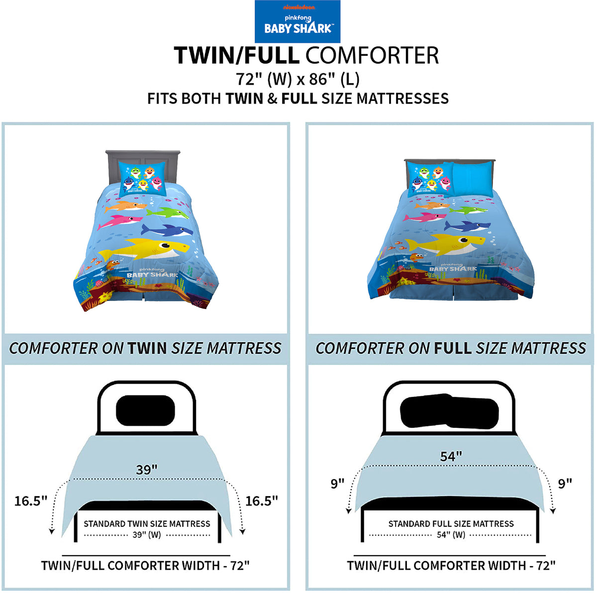 2-Piece Twin/Full Comforter Set, Reversible, Microfiber L4523