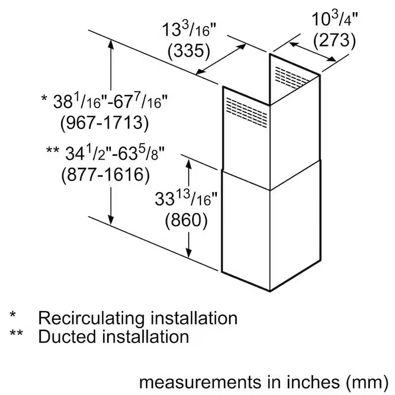 Stainless Steel Chimney Extension W810