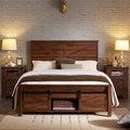 King Bed Frame with Headboard and Storage Cabinets S66187
