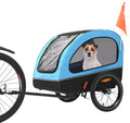 Foldable Dog Bike Trailer with Rear Entrance for Small and Medium Pets Under 88 lbs, Green Q265838