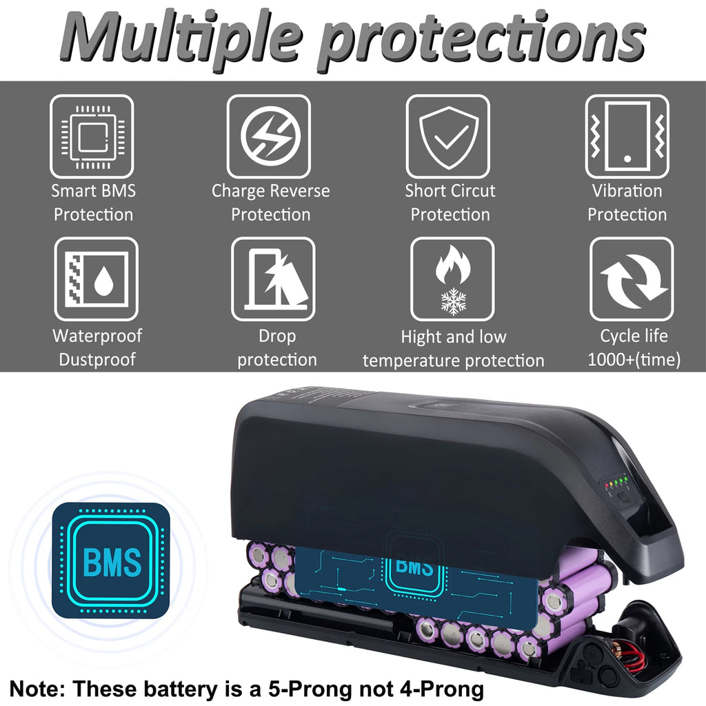48V 10Ah Lithium Ebike Battery with Charger G762