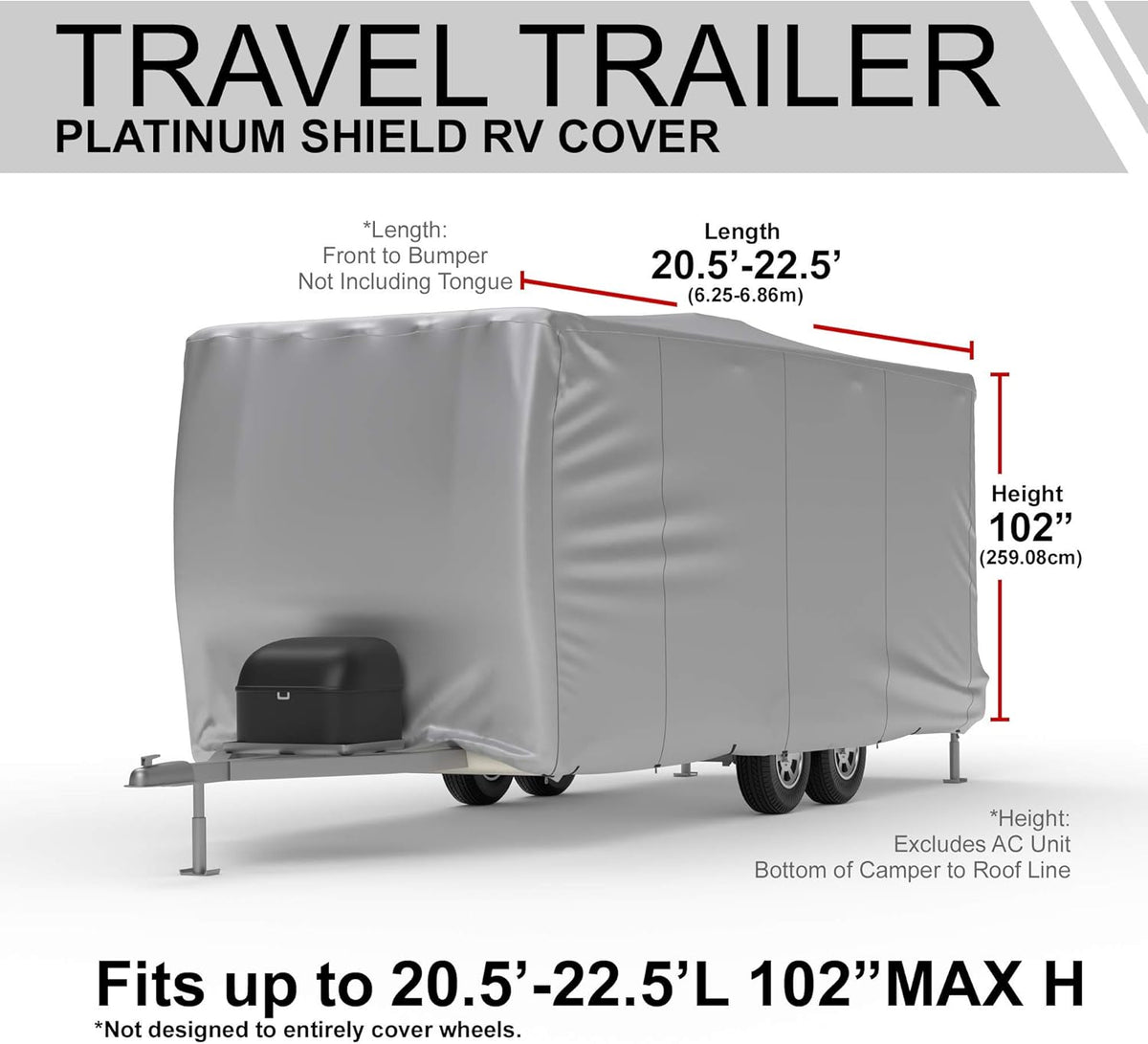 Weatherproof RV Cover for 18.5' - 20.5' Travel Trailer E321