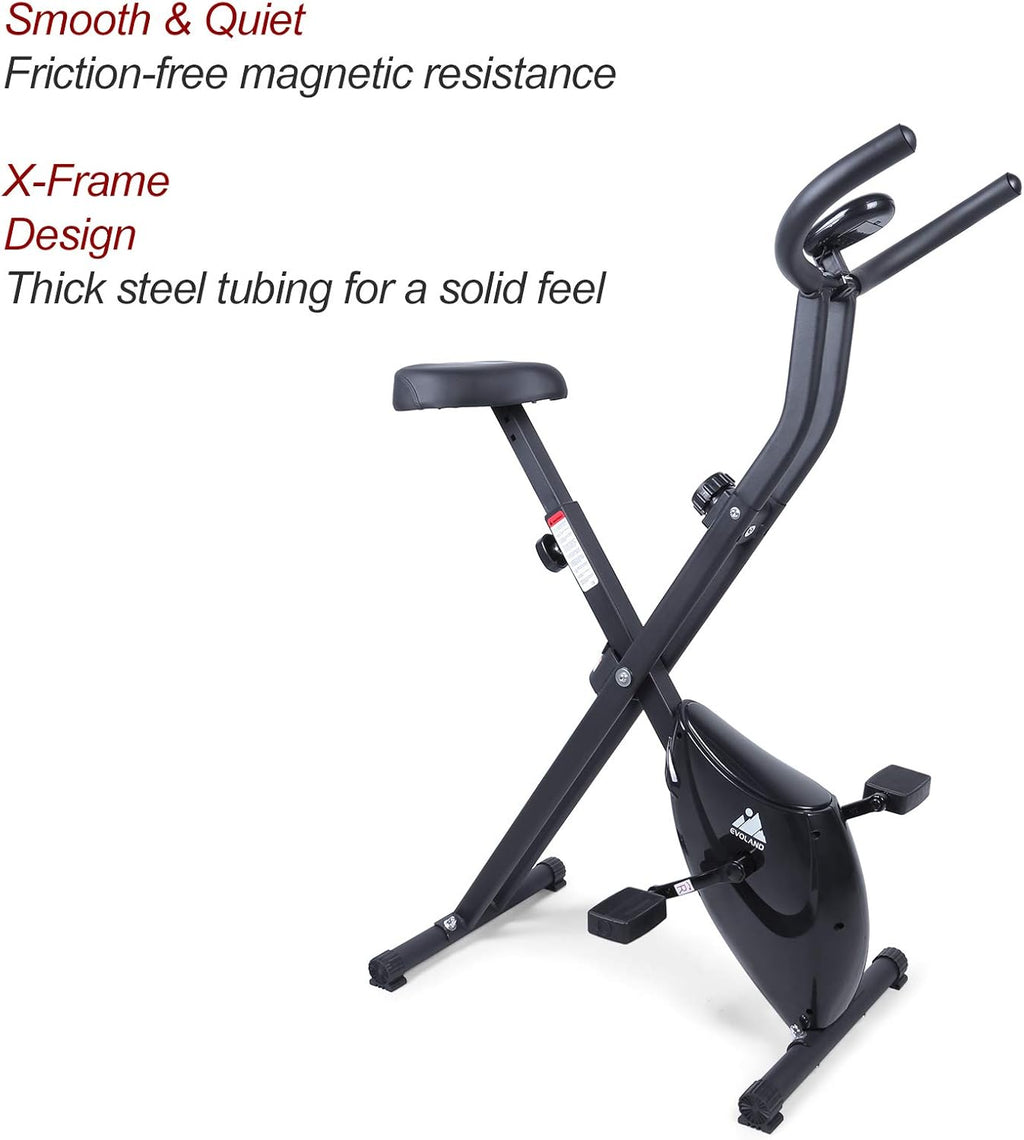 Foldable Magnetic Upright Exercise Bike with 8 Resistance Levels X978
