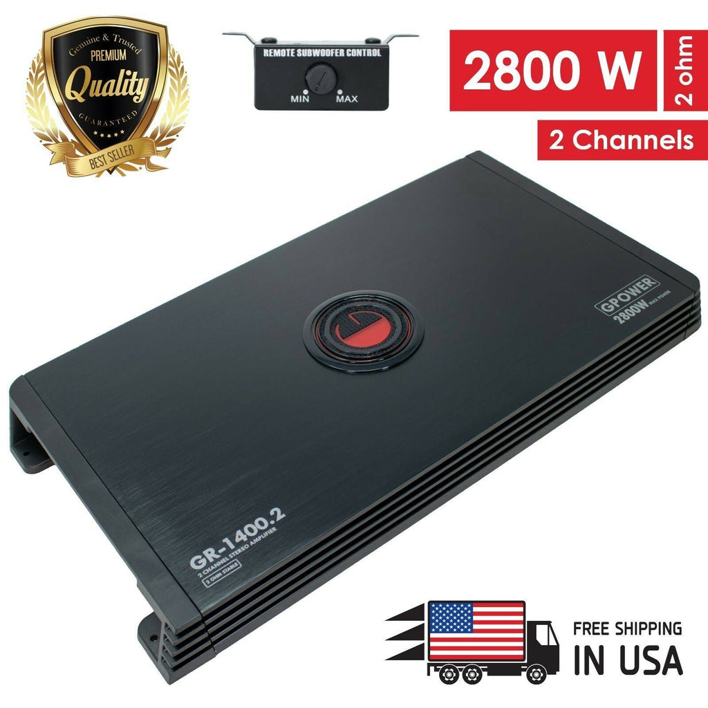 2 Channels 2800W Class A/B Car Audio Amplifier Y174025