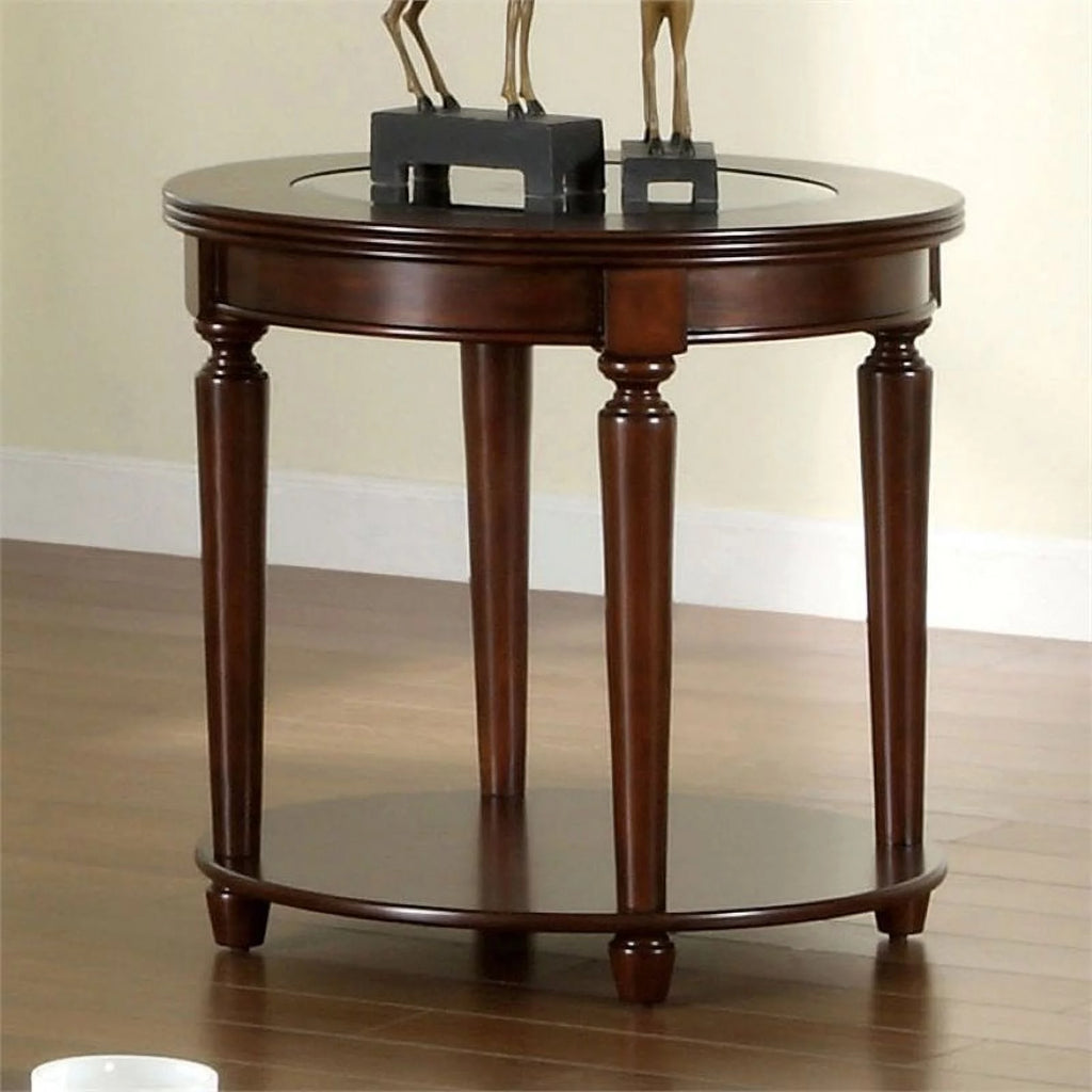 Dark Cherry 1-Shelf Wood End Table S581762