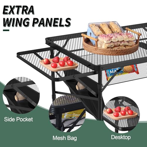 Folding Grill Table with Adjustable Height D261830
