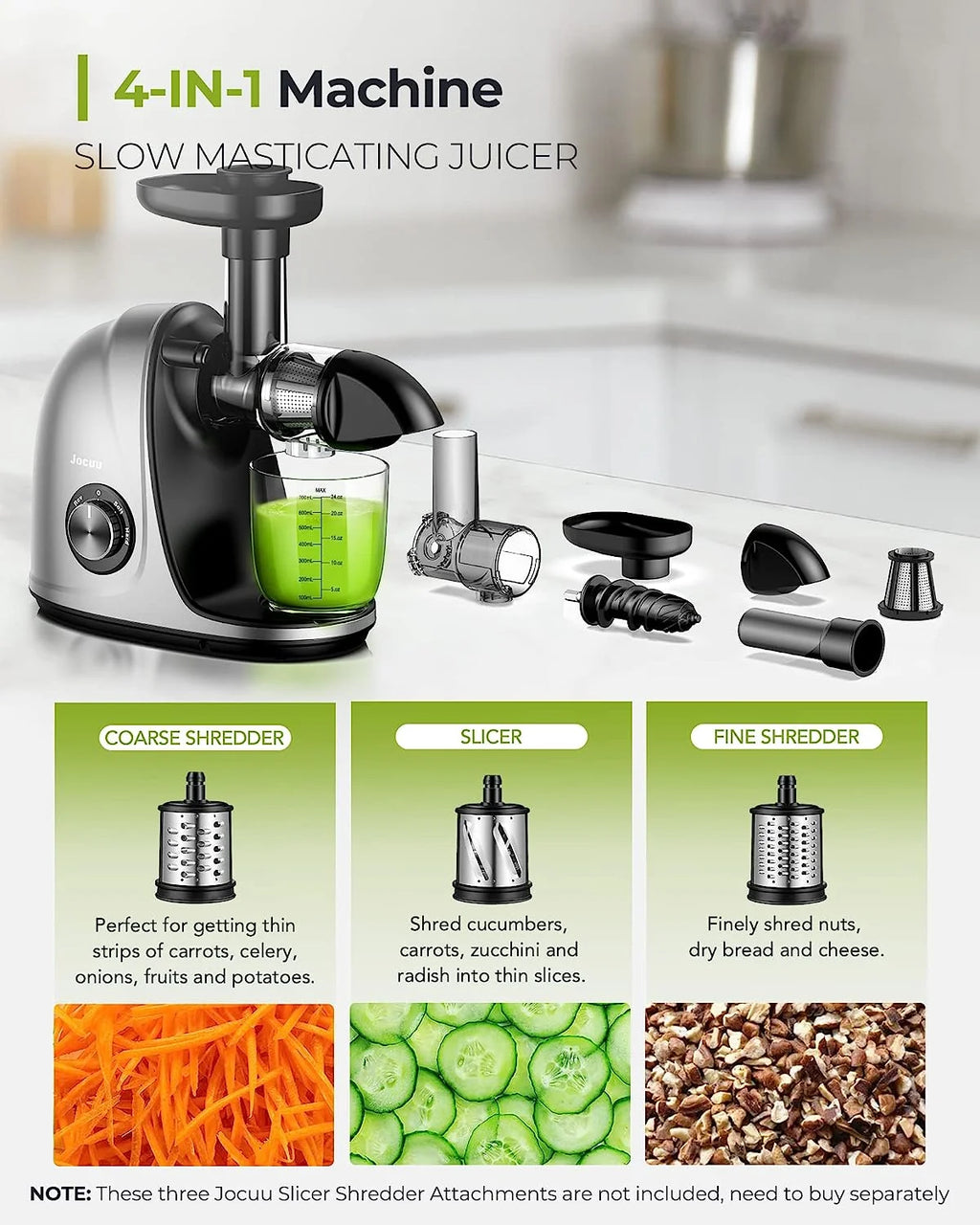 Cold Press Juicer Machine with Reverse Function D5380